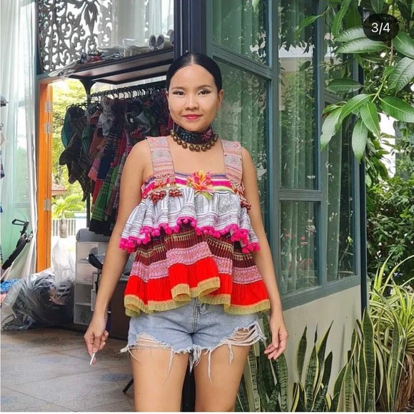 Hand made Hmong top size S - Picture 4 of 4